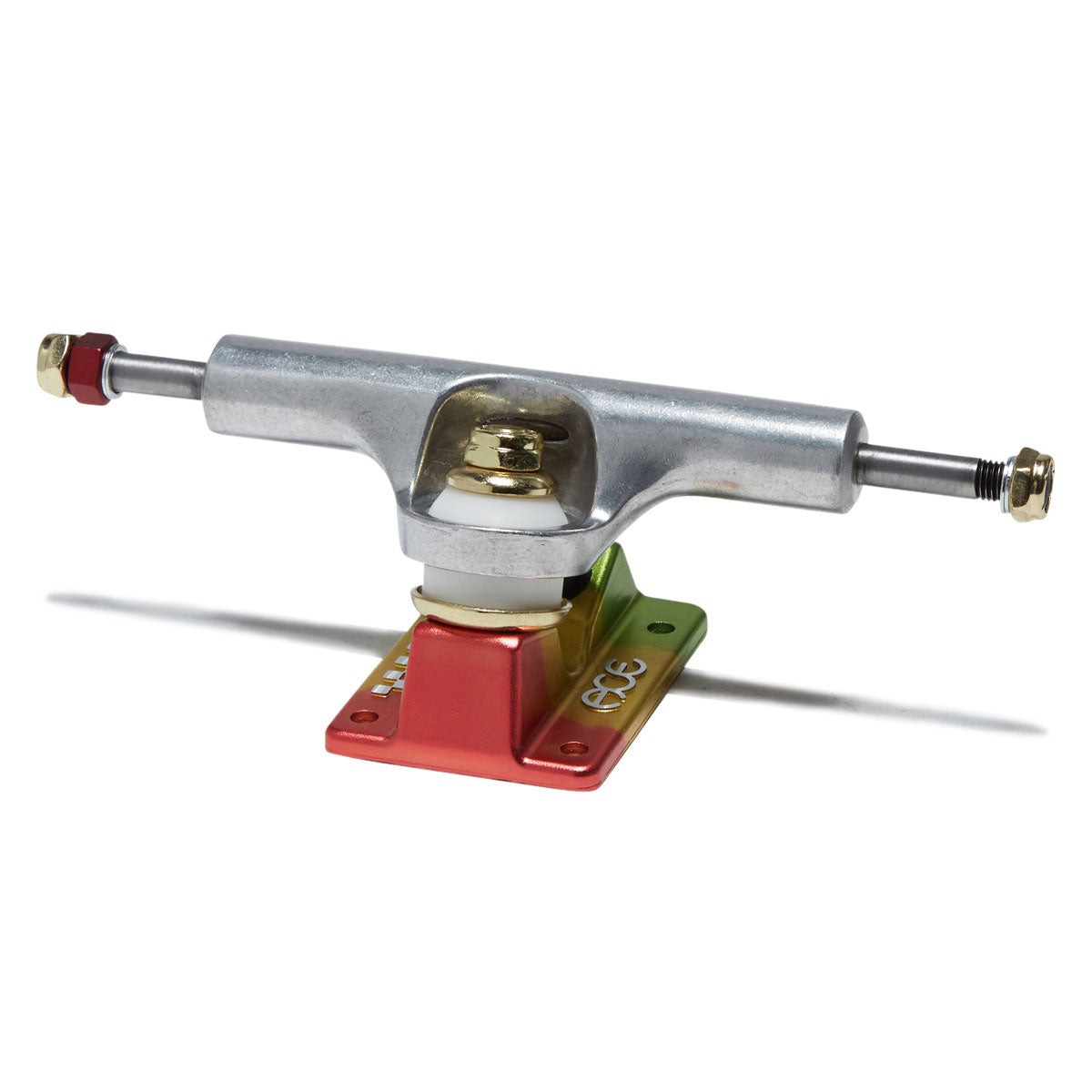 Ace AF1 Skateboard Trucks - Polished/Rasta - 22 image 2