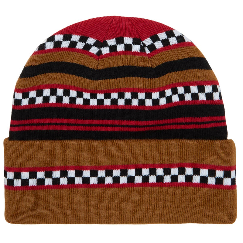 Corduroy Checkstripe Beanie - Nutmeg