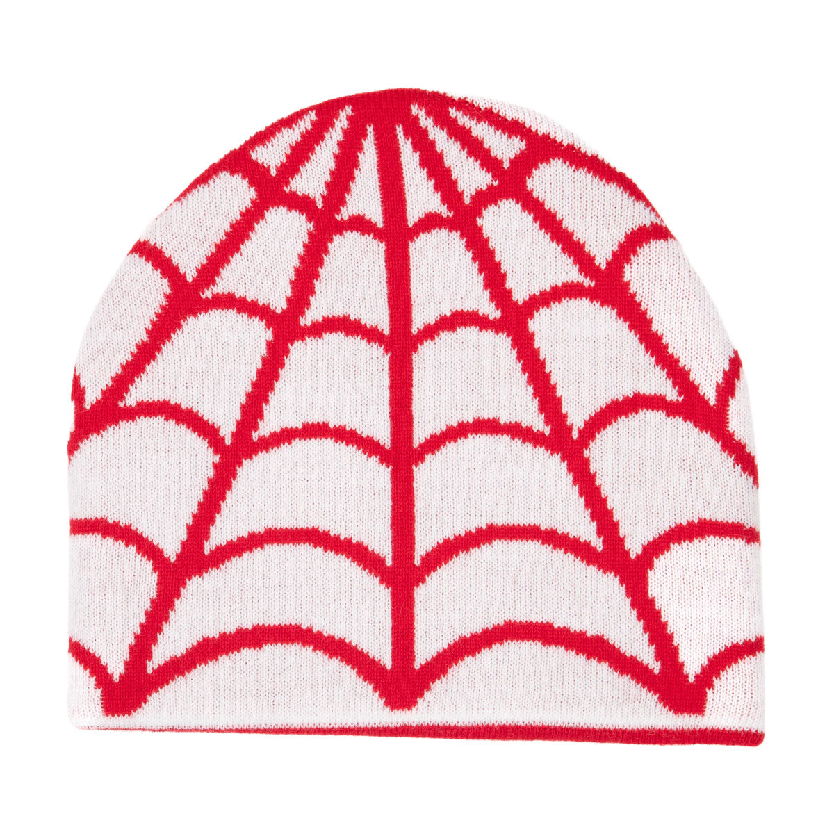 Corduroy Cobweb Reversible Skully Beanie - Red image 1