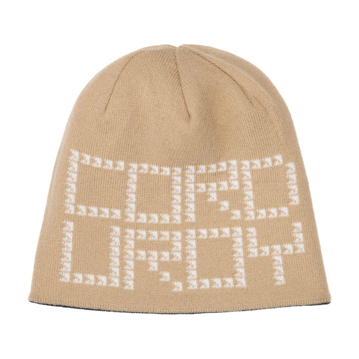 Corduroy Shadow Plaid Reversible Skully Beanie - Khaki image 2