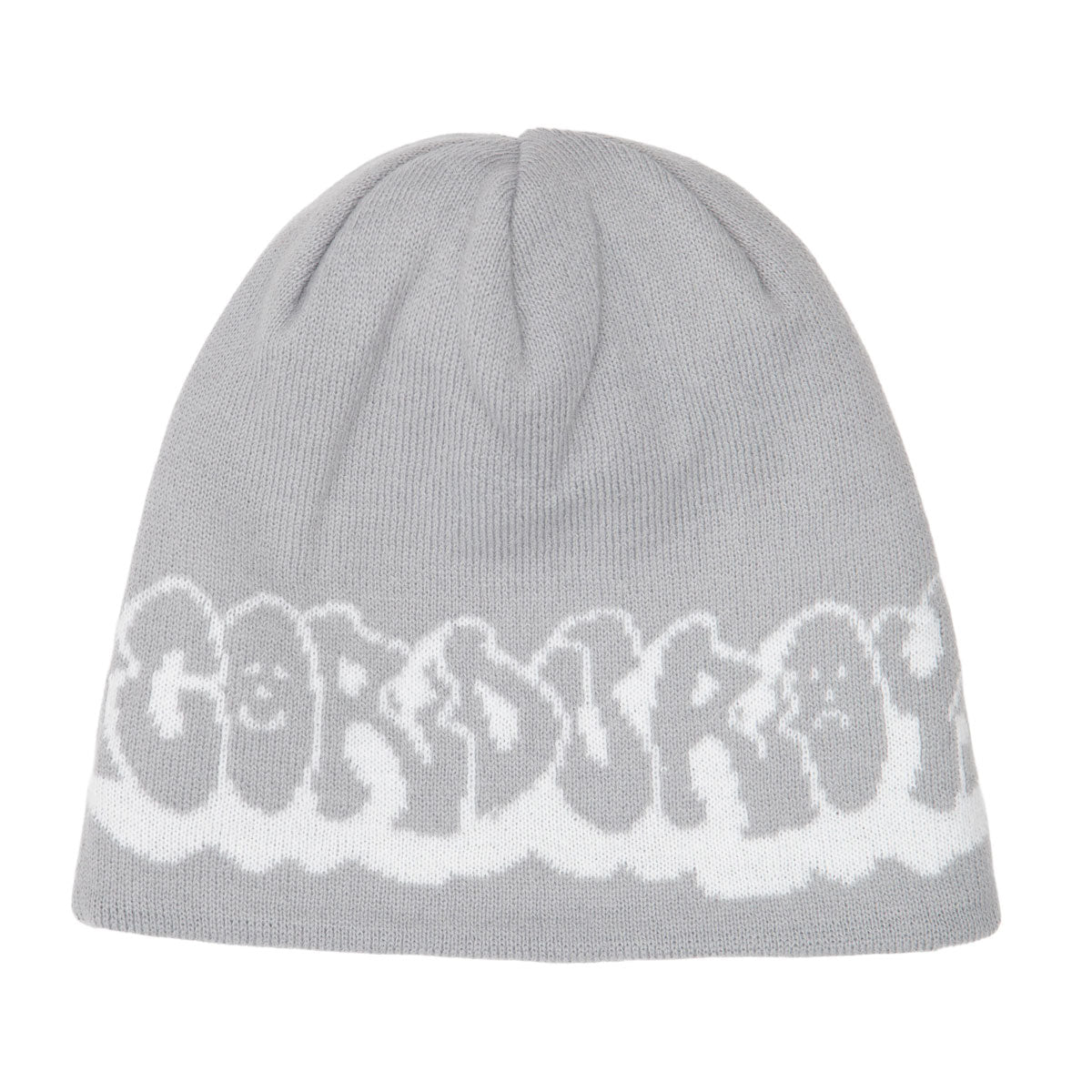 Corduroy Checkmate Reversible Skully Beanie - White image 2