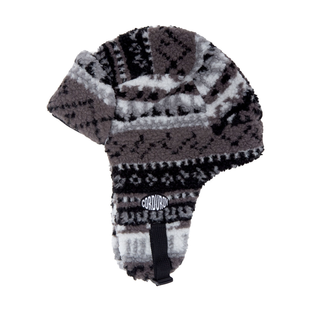 Corduroy Fleece Trapper Hat - Grey image 1