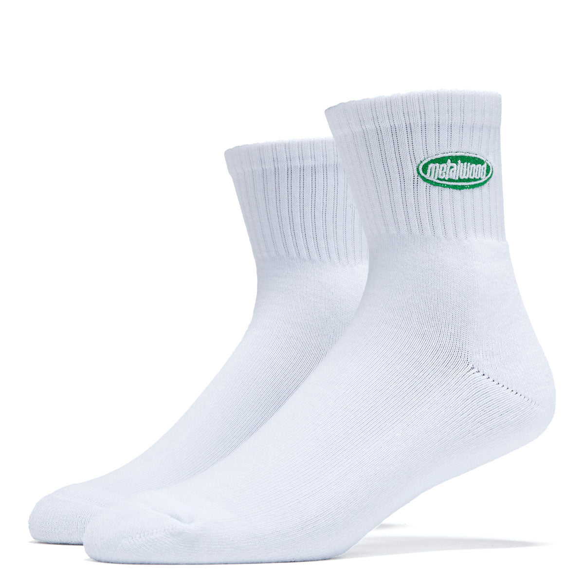 Metalwood Oval Logo Quarter Socks - White image 1
