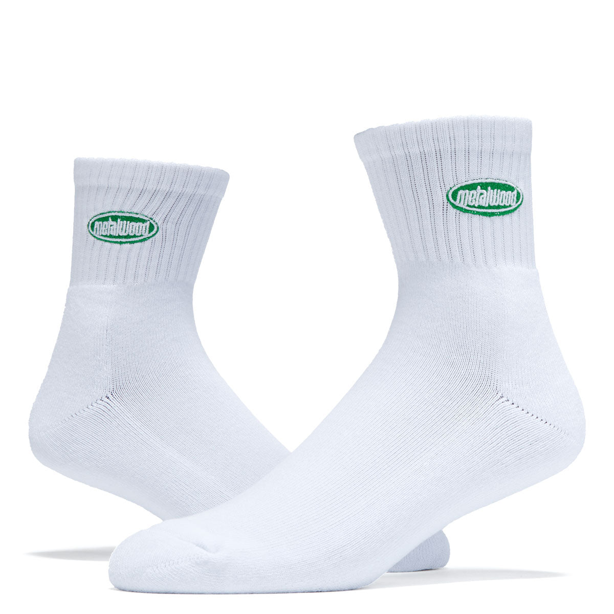 Metalwood Oval Logo Quarter Socks - White image 2