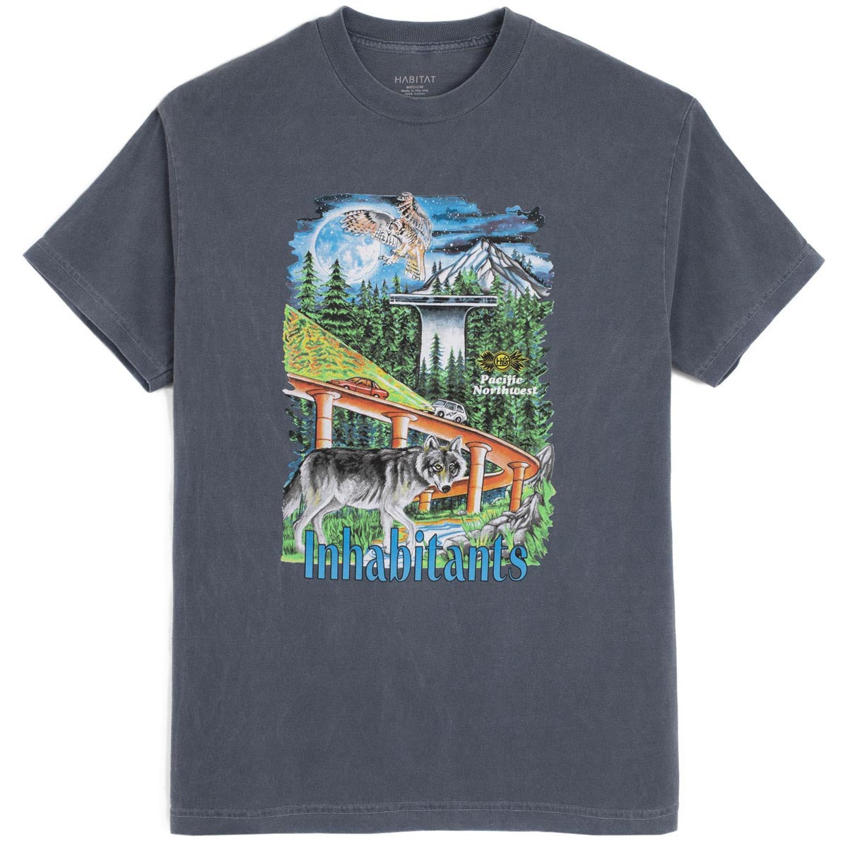 Habitat PNW Inhabitants T-Shirt - Overwashed Blue image 1