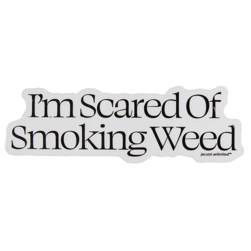 Jacuzzi Unlimited Scared Weed Sticker - Black