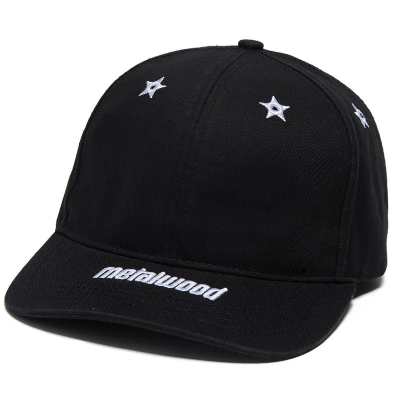 Metalwood Starshot 6 Panel Strapback Hat - Black