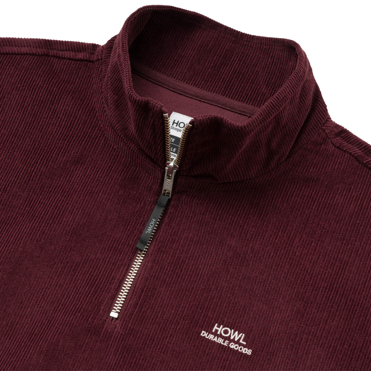 Howl Corduroy Half Zip Jacket - Burgundy image 2