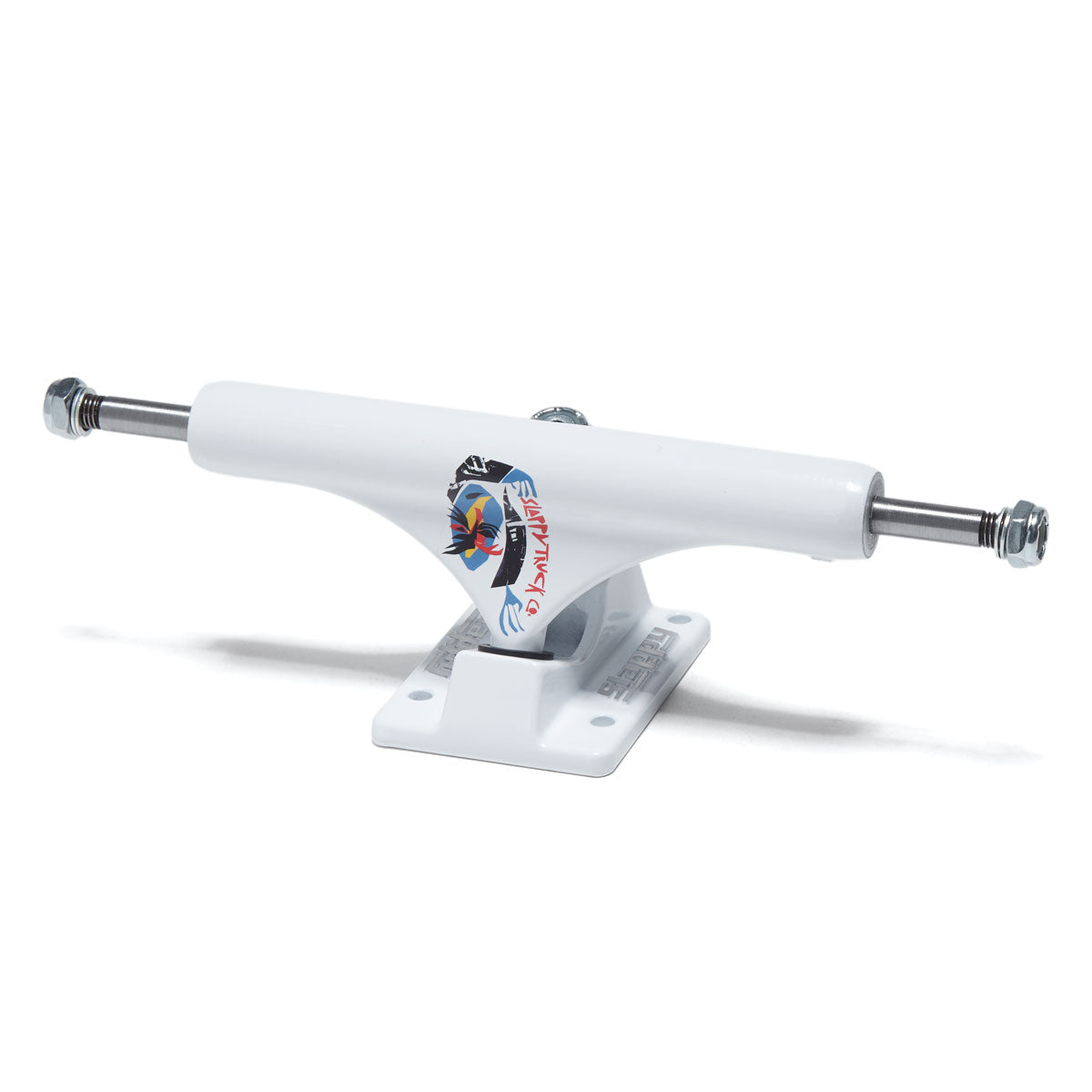 Slappy ST1 Classic Hollow Reacher Graphic Skateboard Trucks - White - 8.25