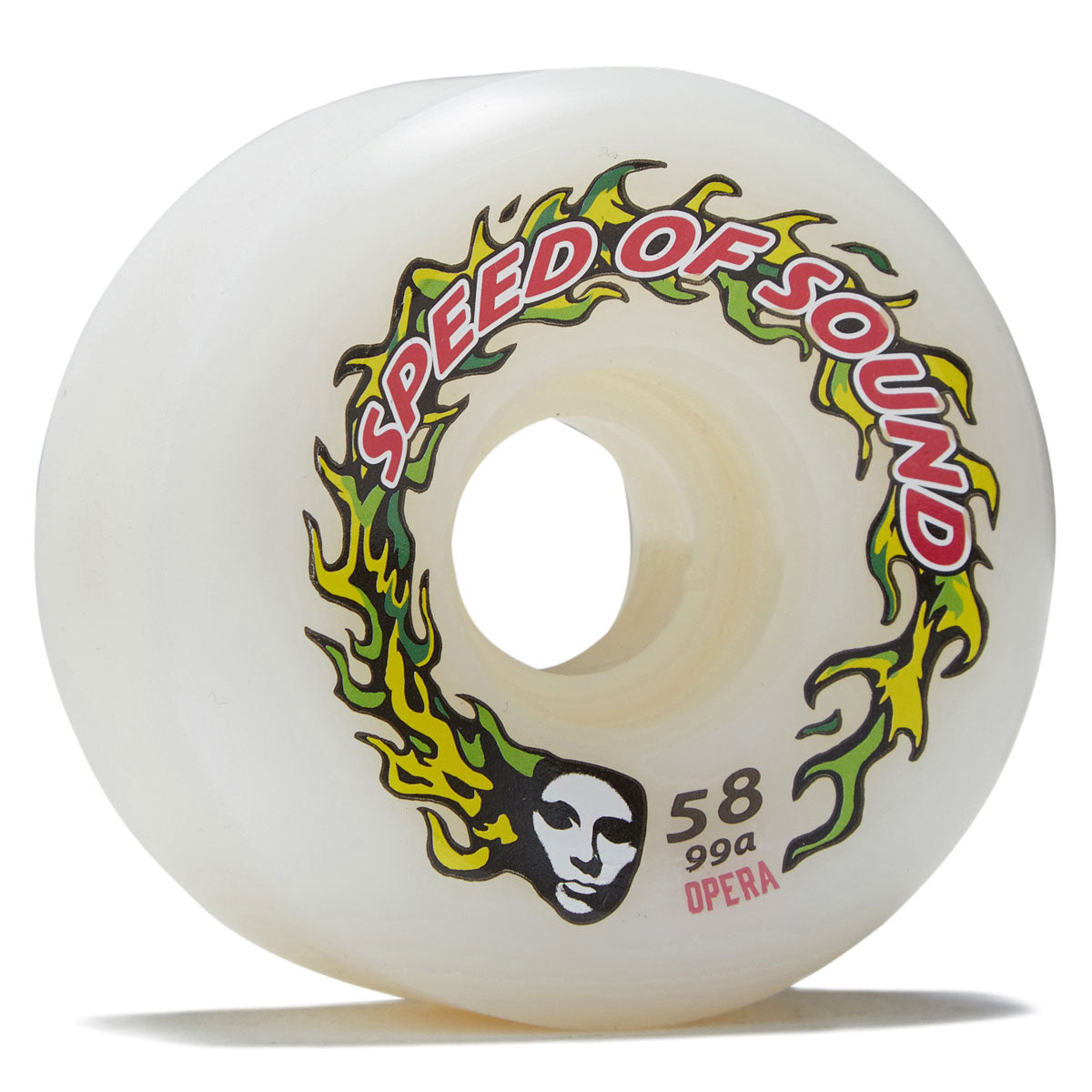 Opera SOS Fire Mask Hardline Conical 99a Skateboard Wheels - Candle White - 58mm image 1