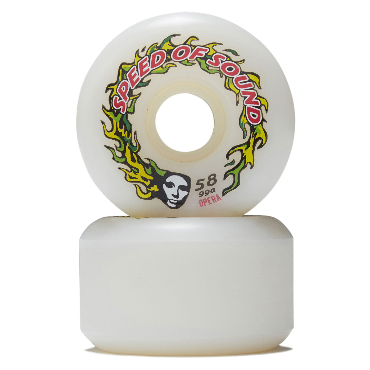 Opera SOS Fire Mask Hardline Conical 99a Skateboard Wheels - Candle White - 58mm image 2
