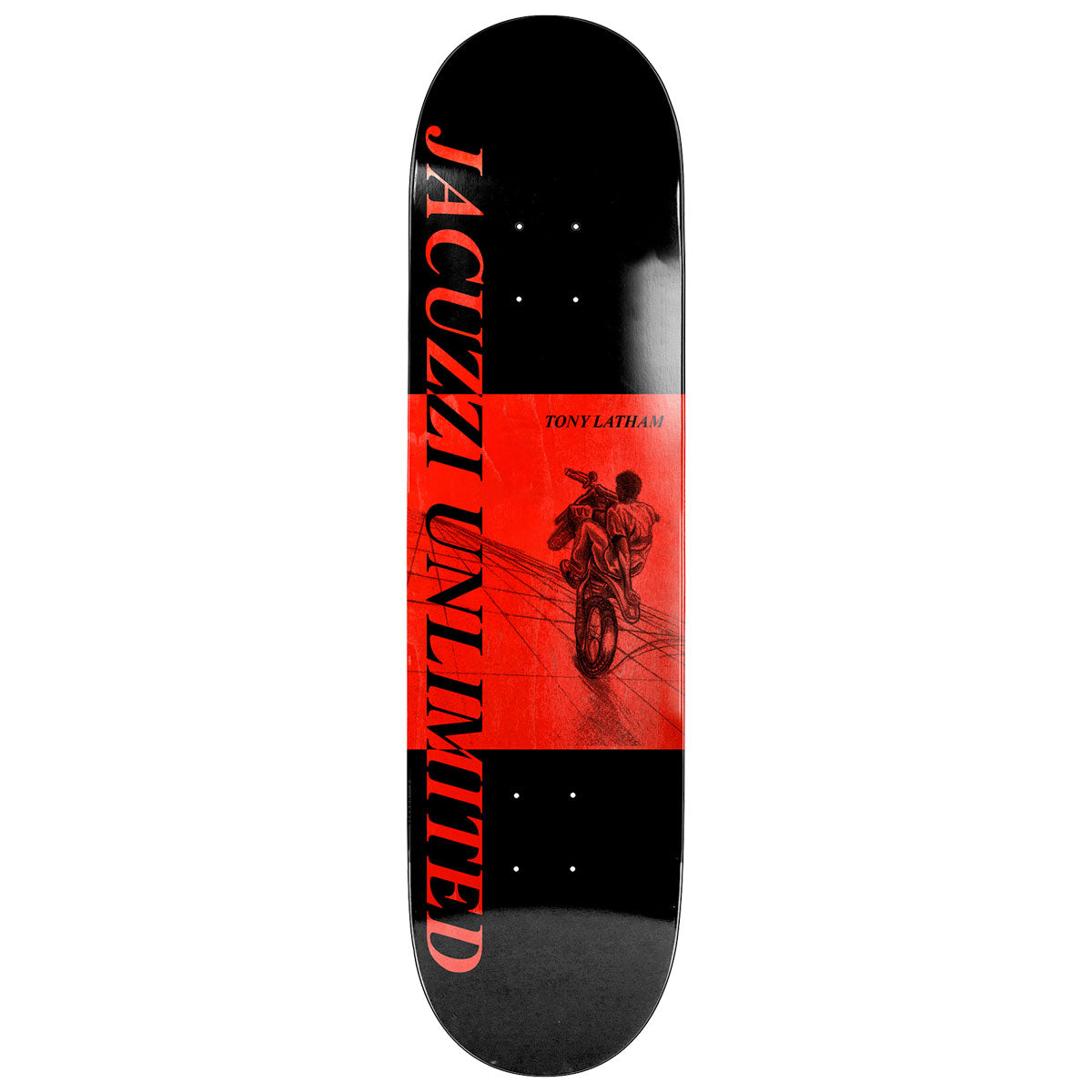 Jacuzzi Unlimited Tony Latham Dirtbike EX7 Skateboard Deck - Red - 8.50