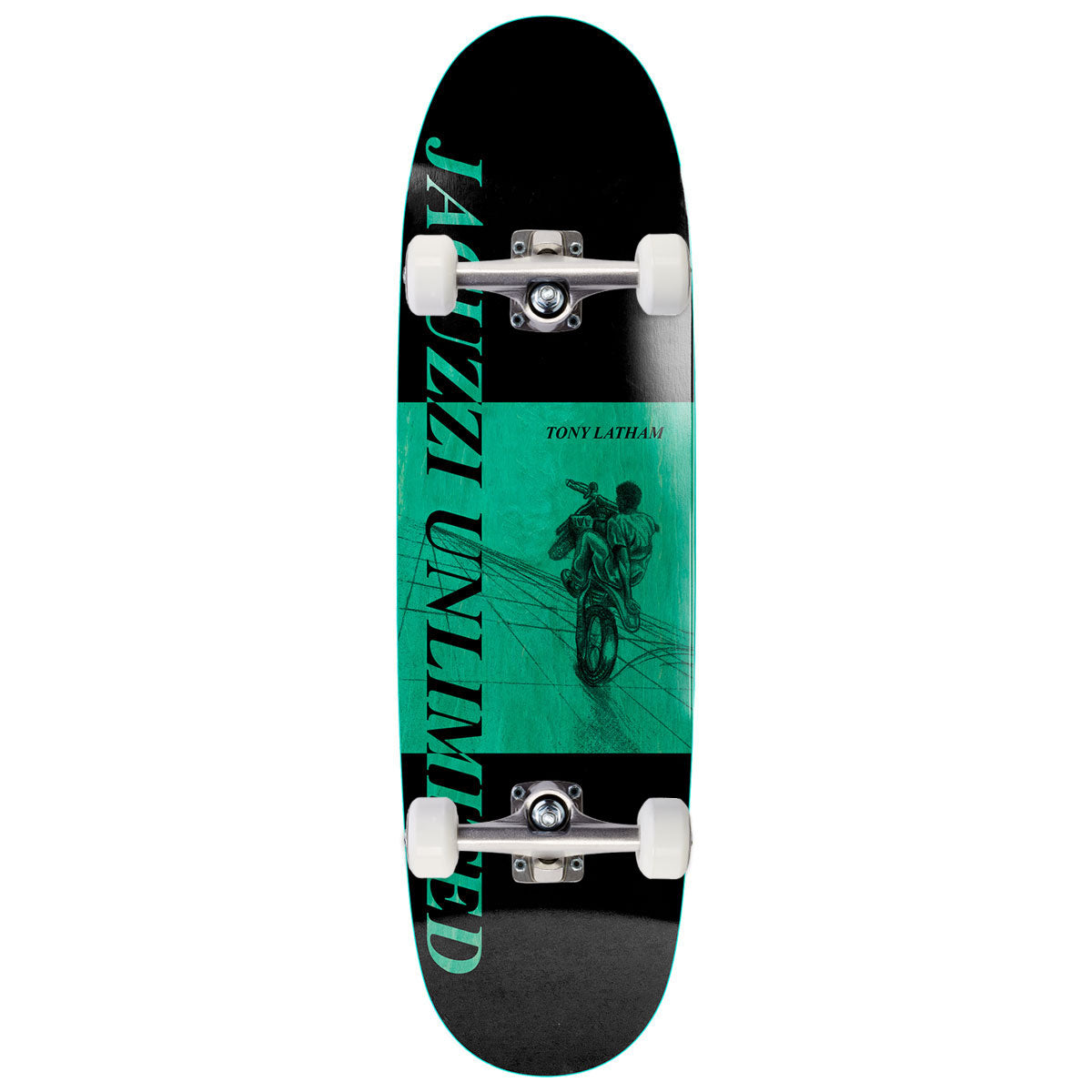 Jacuzzi Unlimited Tony Latham Dirtbike EX7 Skateboard Complete - Teal - 9.125