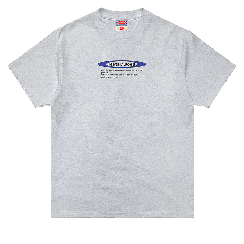 Metalwood Hello World T-Shirt - Heather Grey