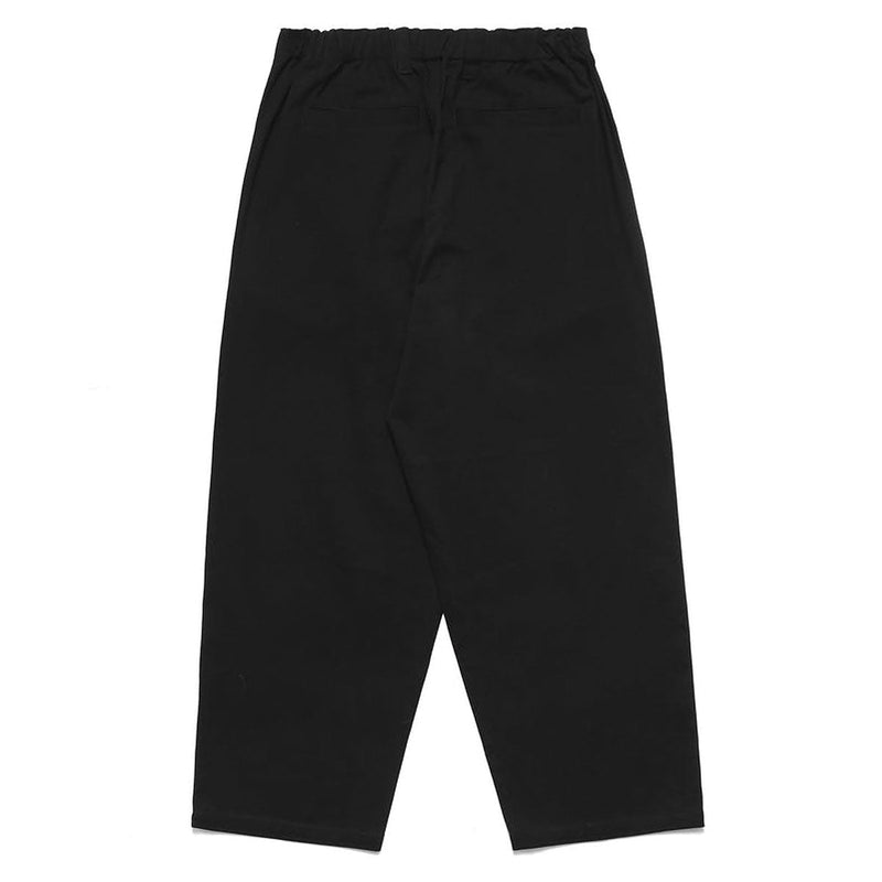 Metalwood Elastic Waist Baggy Pants - Black