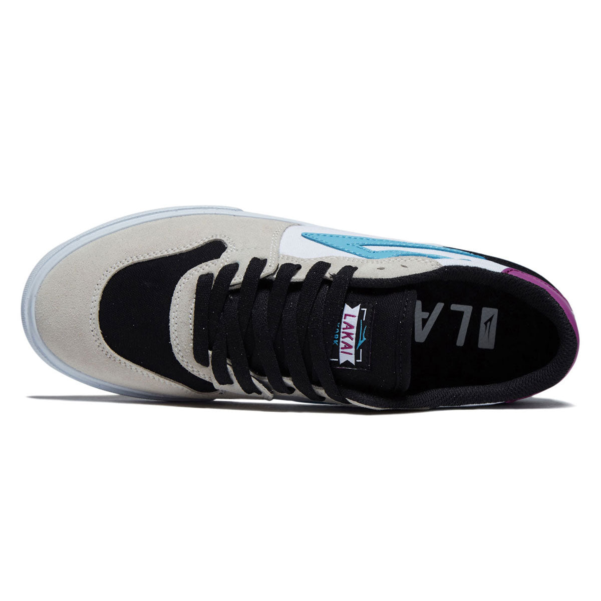 Lakai York Shoes - White/Black Suede – Daddies Board Shop