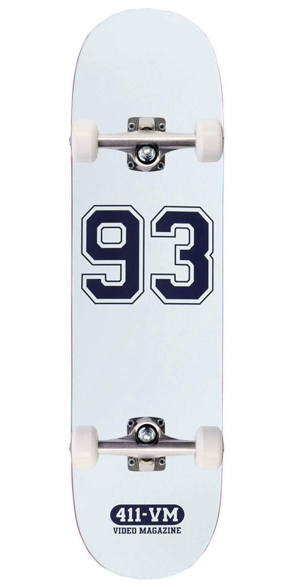 411VM Athletic 93 Skateboard Complete - White - 8.50