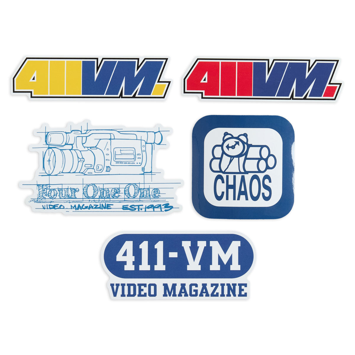 411VM Logo II Assorted 5 Pack Of  Stickers - Navy image 1