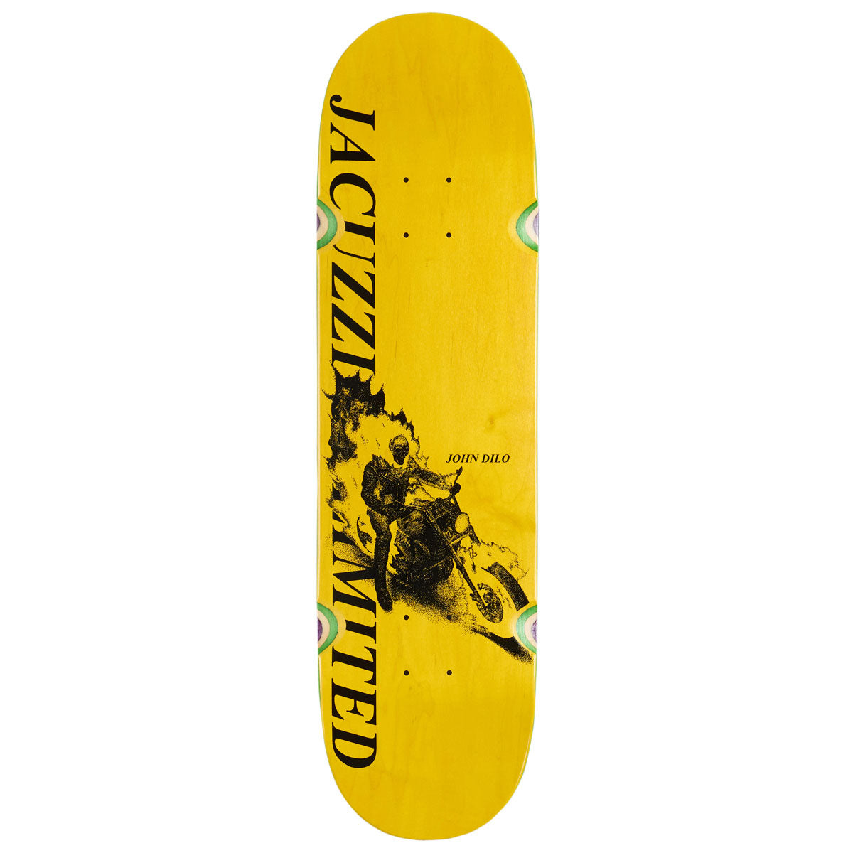 Jacuzzi Unlimited John Dilo Skull Cycle Wheel Wells EX7 Skateboard Deck - 8.50