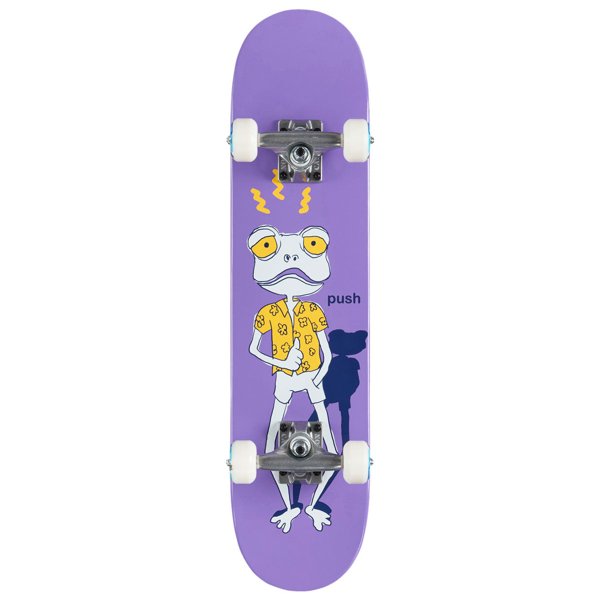 Push Froggy Sketch FP Soft Top Pre-Built Skateboard Complete - Purple - 6.75