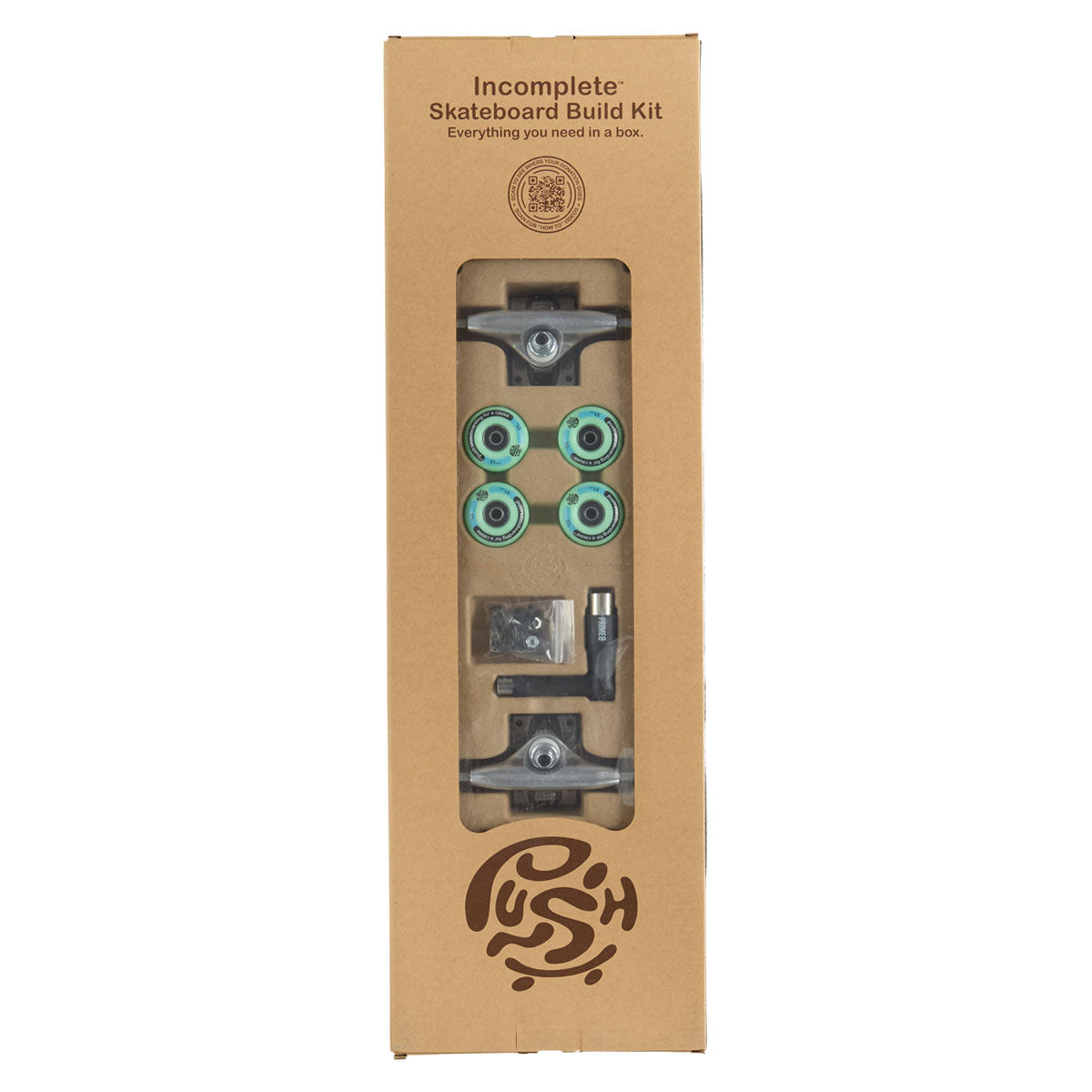Push Lizard Big Skateboard Complete Kit - Green - 7.00