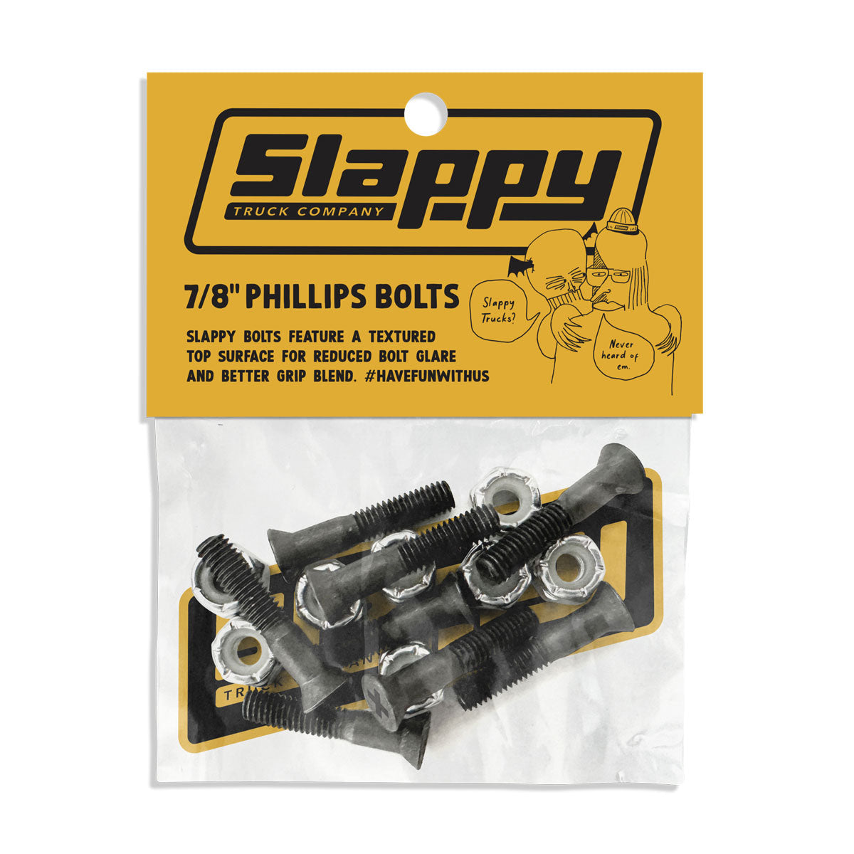 Slappy Phillips Grip Tip Bolts Hardware - Black - 7/8