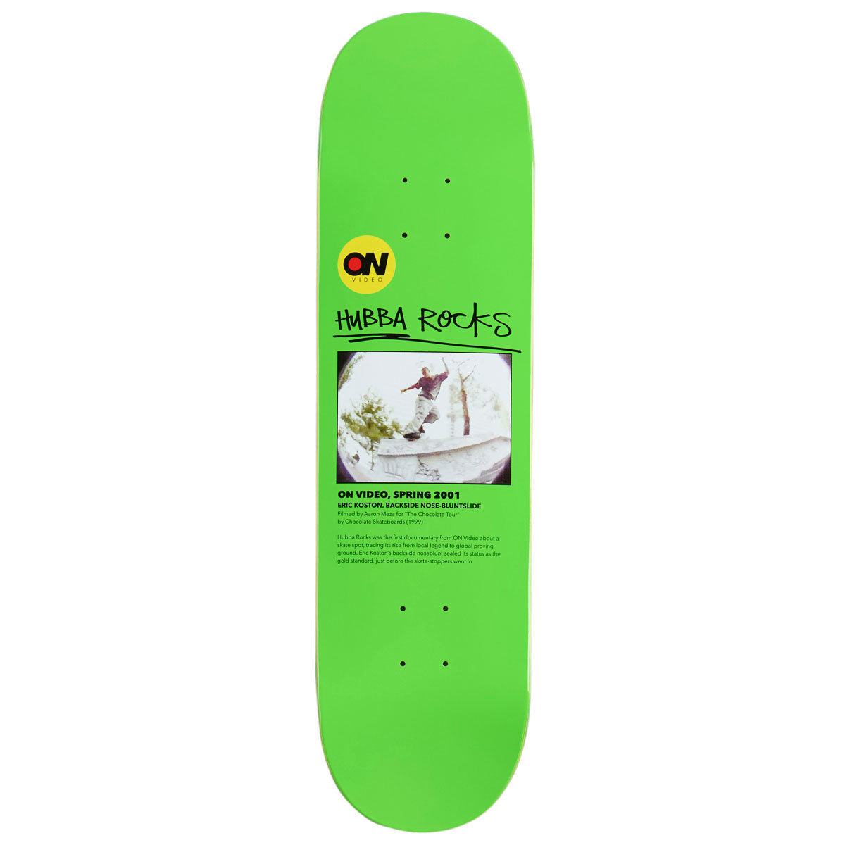 On Video Hubba Rocks Skateboard Deck - 8.375