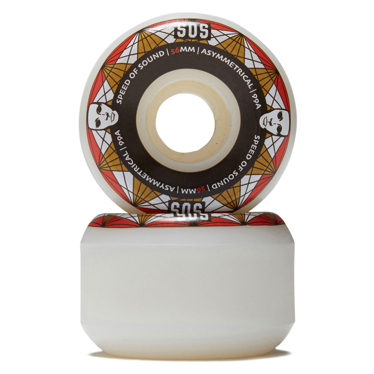 Opera SOS Heaters Asymmetrical 99a Skateboard Wheels - Candle White ...