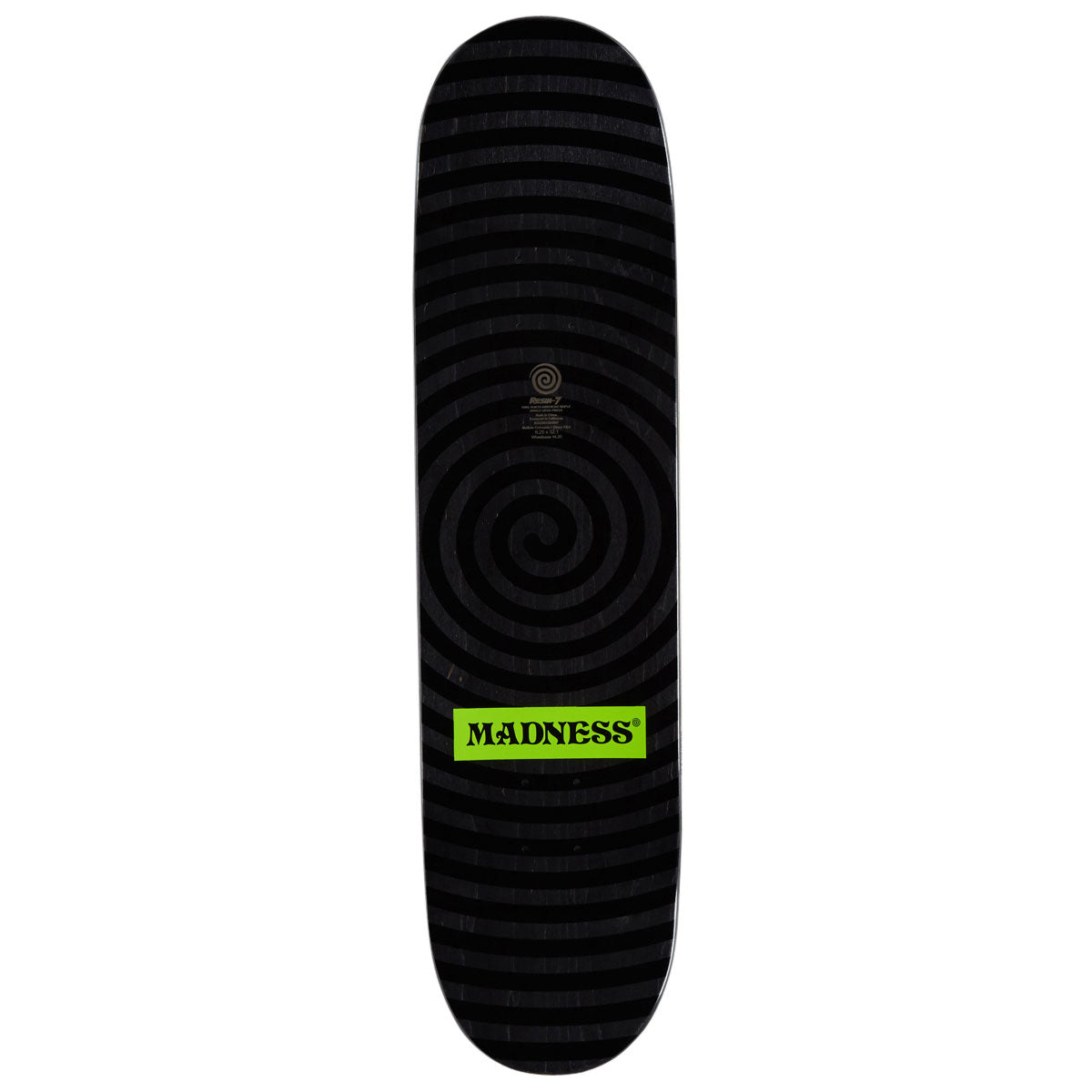 Madness Split R7 Skateboard Complete - Safety Yellow/Holographic - 8.25