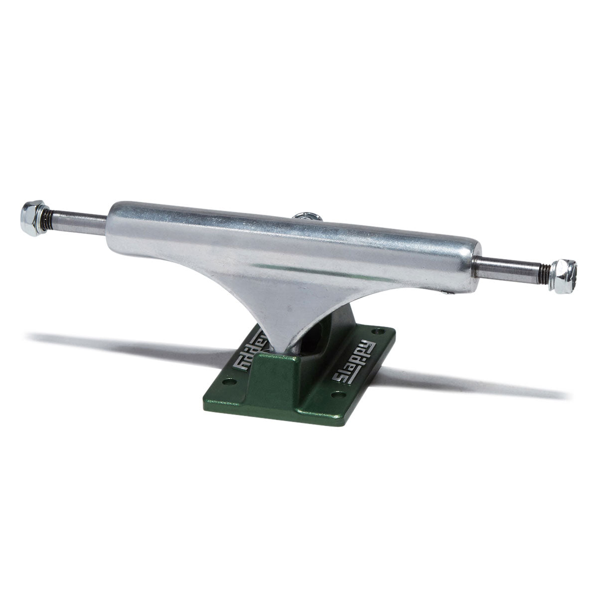 Slappy ST1 Hollow Lights Skateboard Trucks - Polished/Gunmetal Green - 8.00