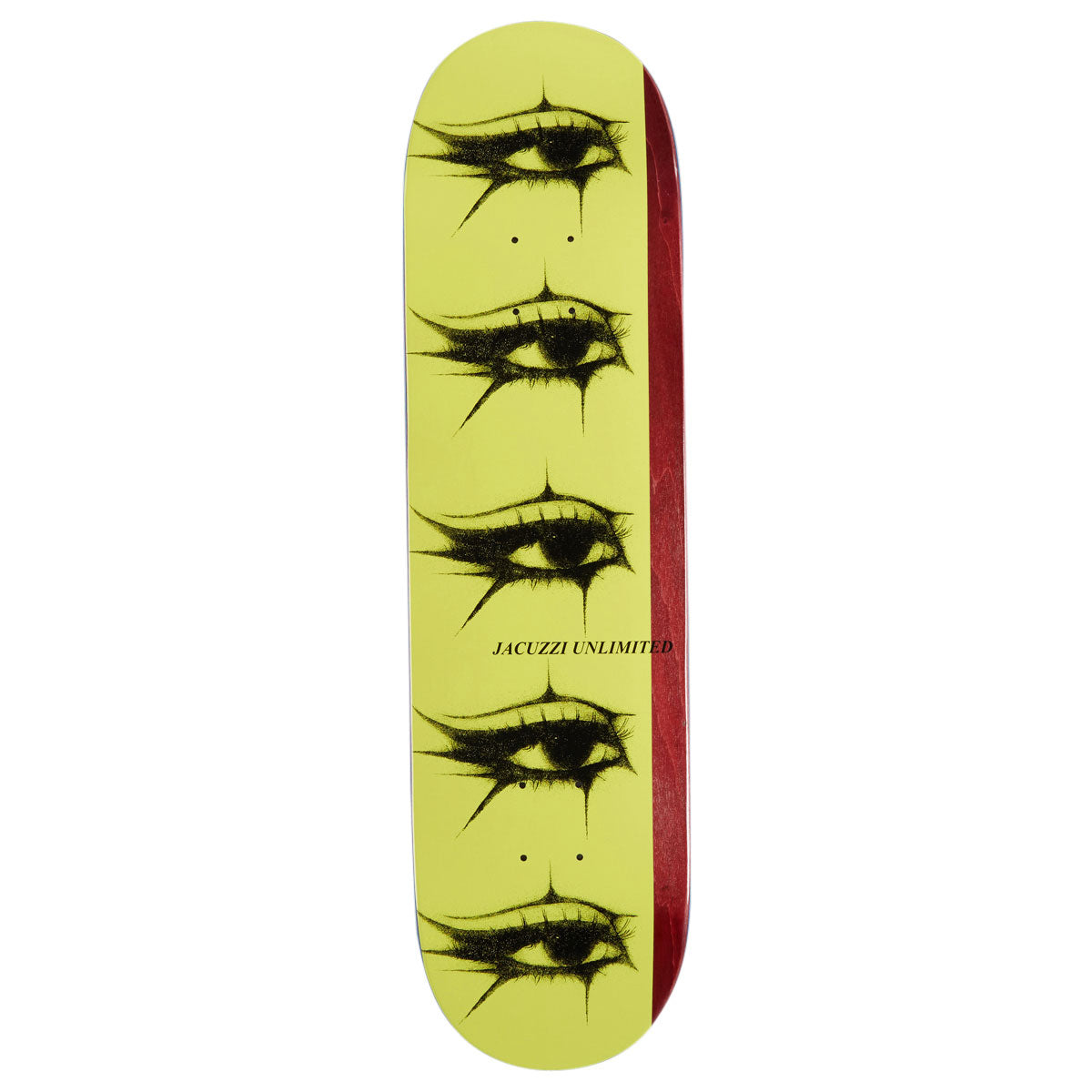 Jacuzzi Unlimited Jet Ski Eyes Popsicle EX7 Skateboard Deck - Yellow/Burgundy - 8.25