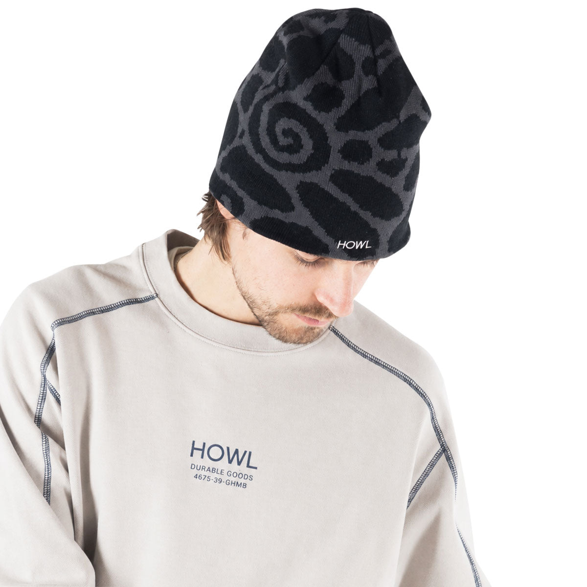 Howl No Cuff Beanie - Black image 2