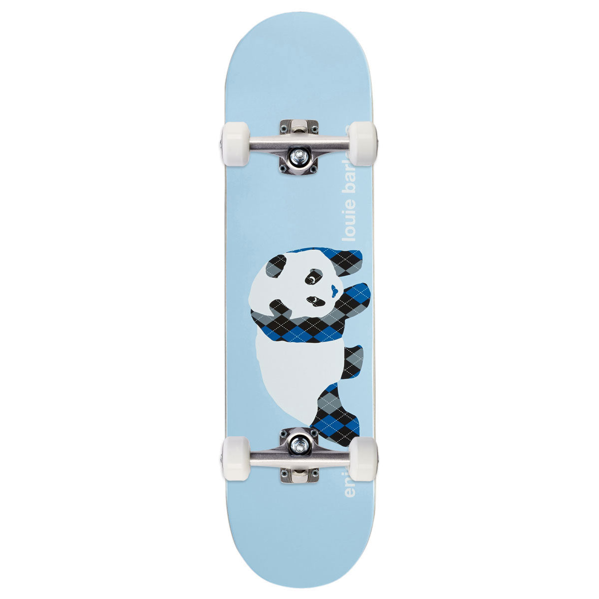 Enjoi Louie Barletta Argyle Panda R7 Skateboard Complete - Light Blue - 8.25