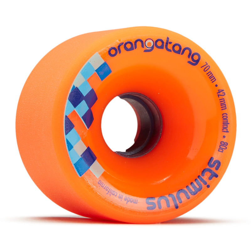Orangatang Stimulus Freeride Longboard Wheels 70mm 80a Orange