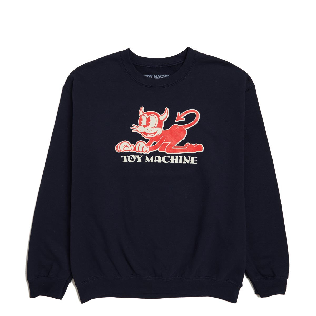 Toy Machine Retro Cat Crew Sweatshirt - Navy image 1