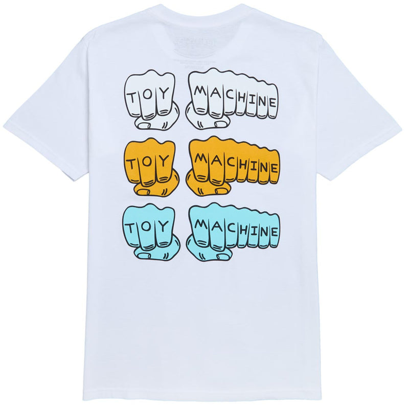 Toy Machine Triple Fist Embroidered T-Shirt - White