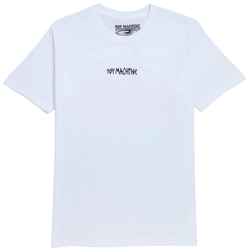 Toy Machine Triple Fist Embroidered T-Shirt - White