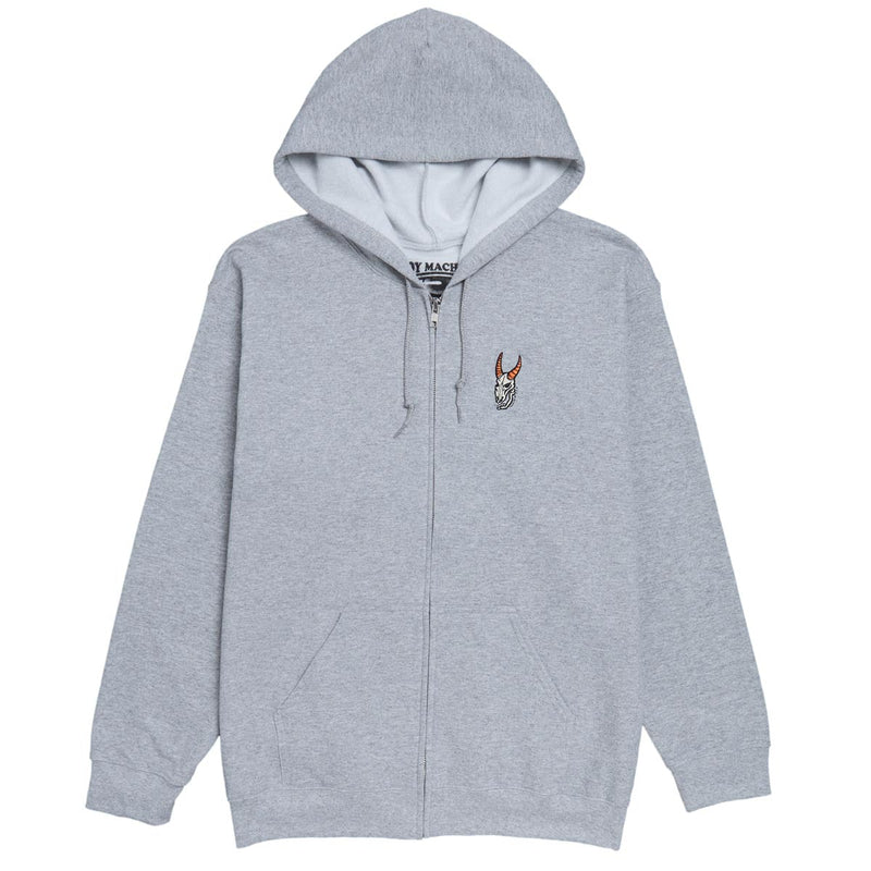 Toy Machine Heavy Metal Zip Hoodie - Heather Grey
