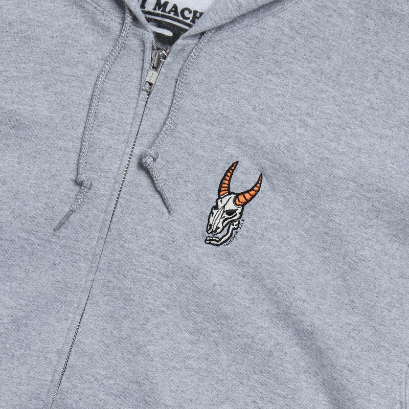 Toy Machine Heavy Metal Zip Hoodie - Heather Grey