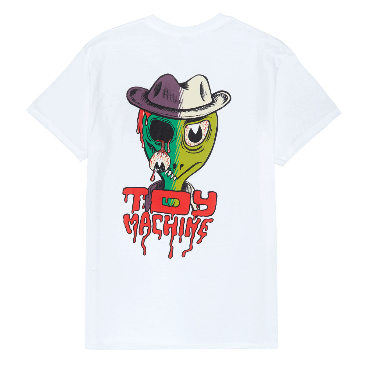 Toy Machine Half N Half T-Shirt - White image 1