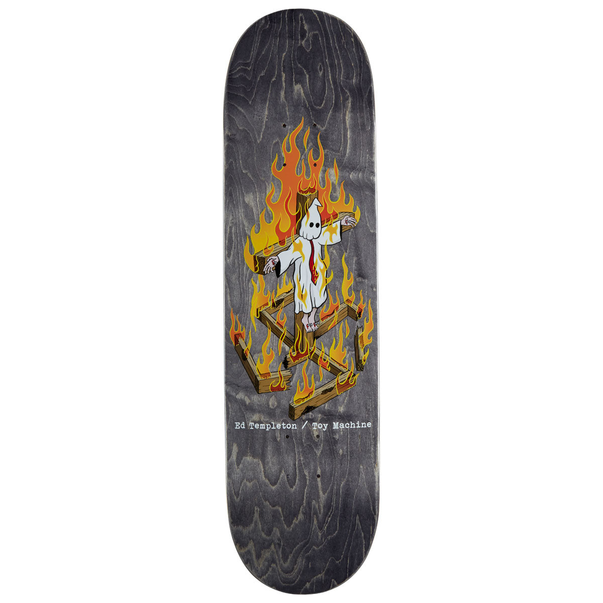 Toy Machine Templeton Charred Cross Skateboard Deck - 8.50