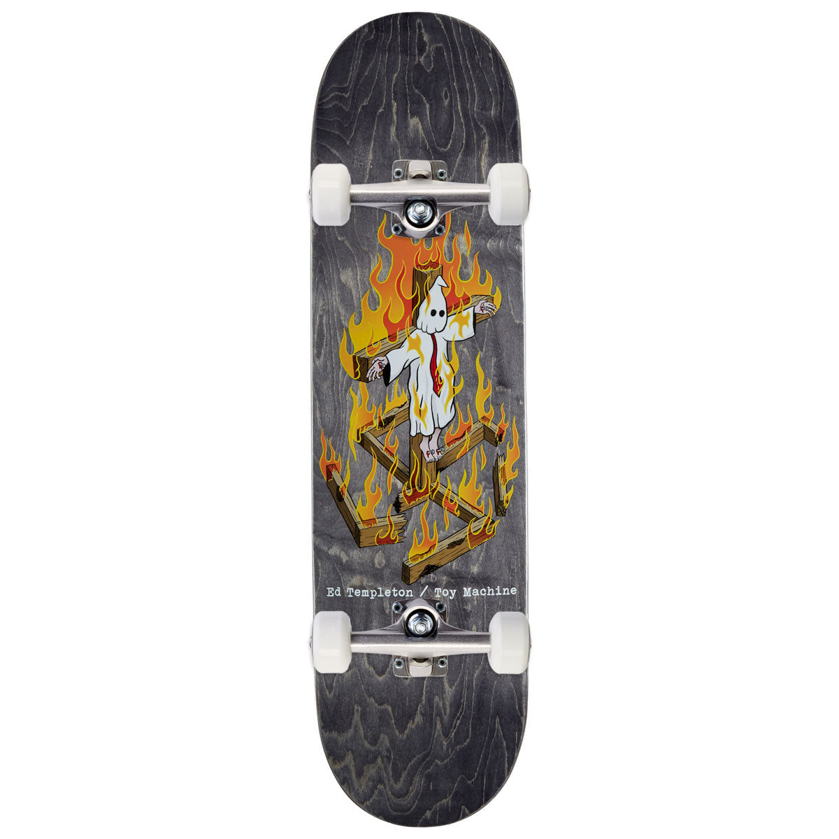 Toy Machine Templeton Charred Cross Skateboard Complete - 8.25