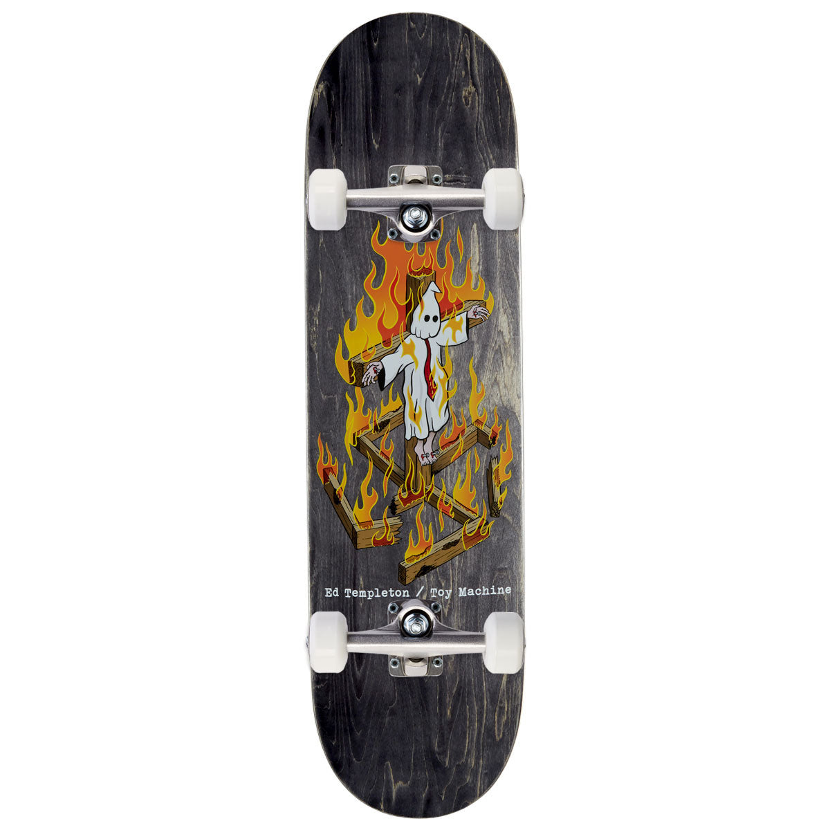 Toy Machine Templeton Charred Cross Skateboard Complete - 8.50