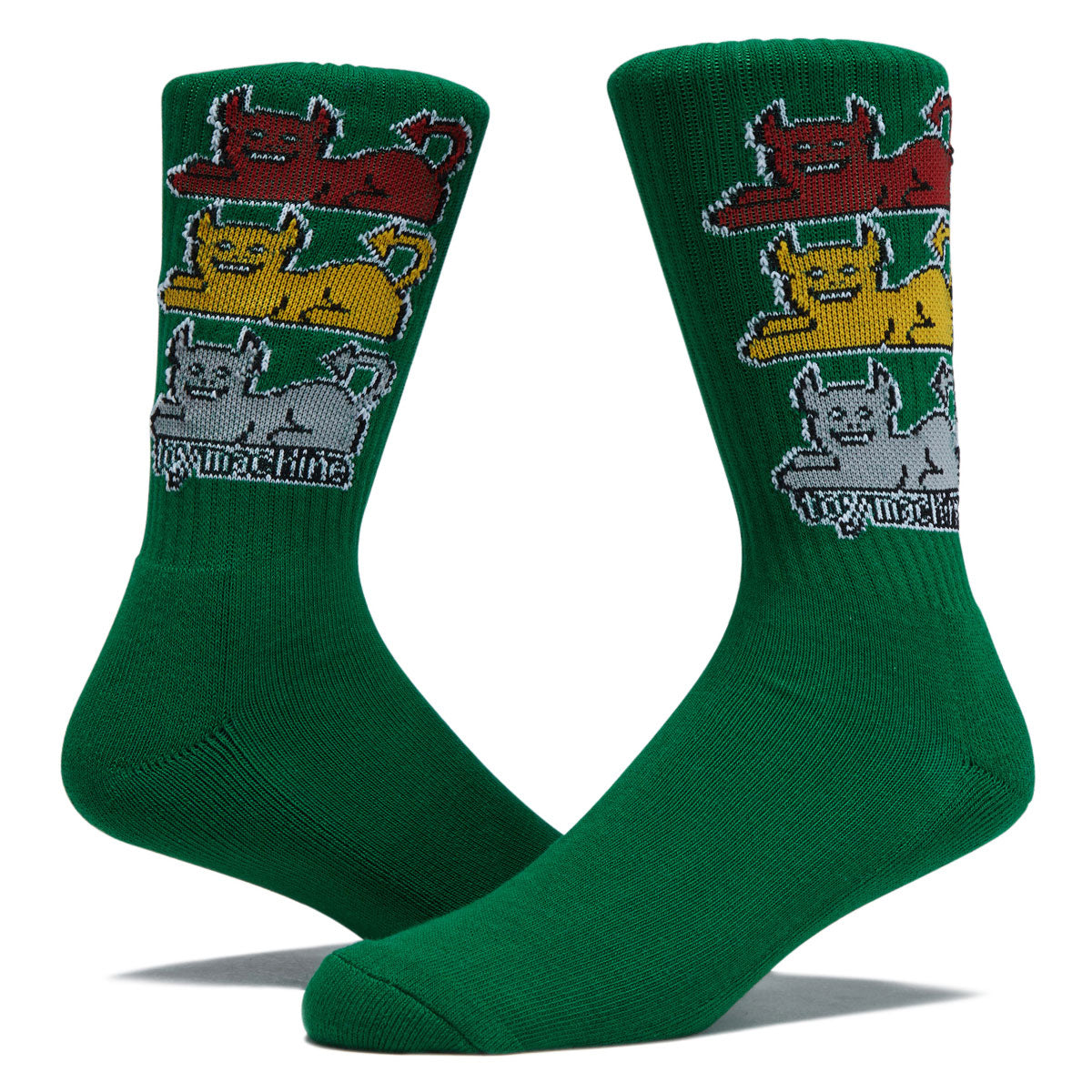 Toy Machine Triple Cat Socks - Green image 2