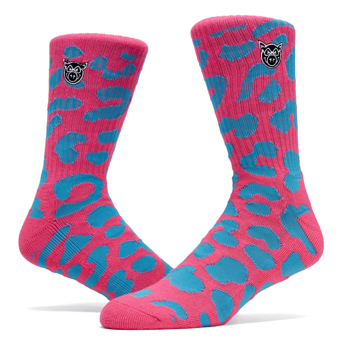 Pig Leopard Socks - Pink image 2