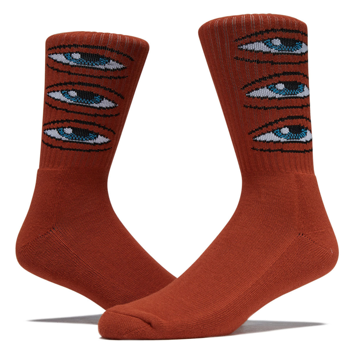 Toy Machine Eye Stack Socks - Red Rust image 2
