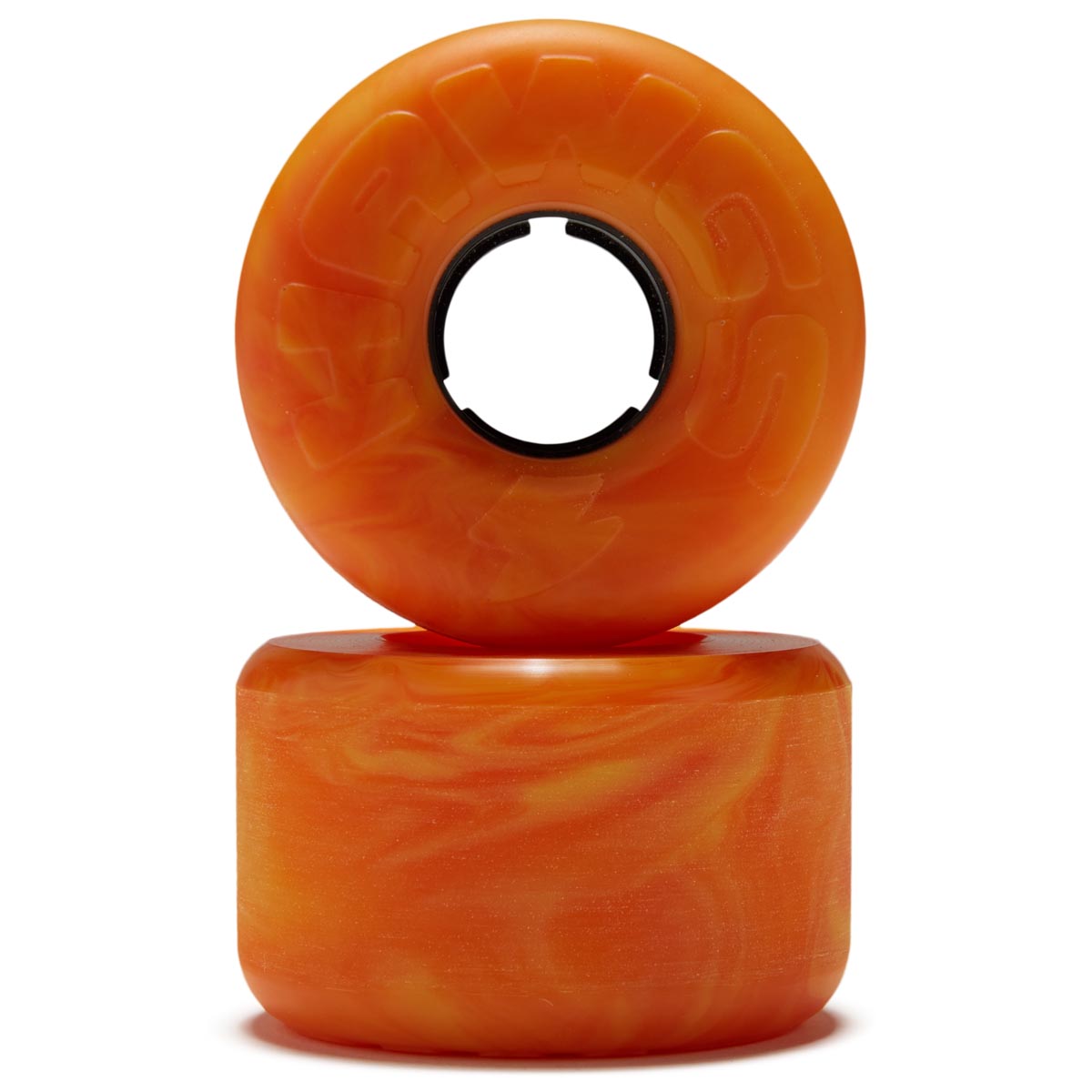 Hawgs Lil' Ez 83a Stone Ground Super Sliders Longboard Wheels - Orange/Yellow - 60mm image 2