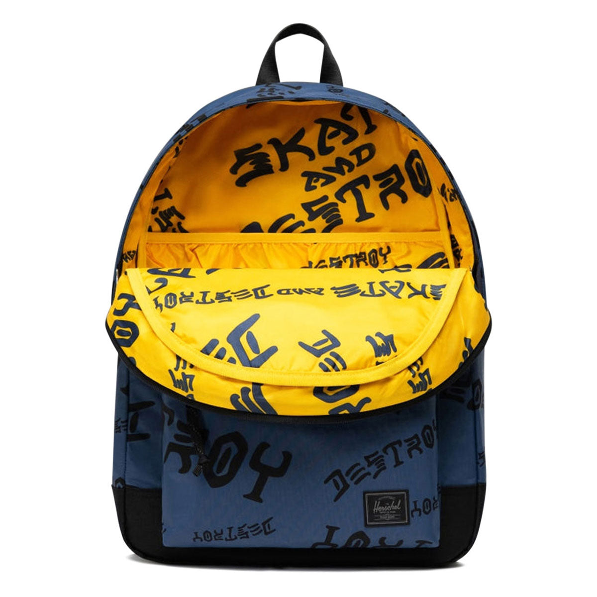Herschel Supply x Thrasher Classic XL Nylon Backpack - Oceana/Dark Navy Destroy image 2