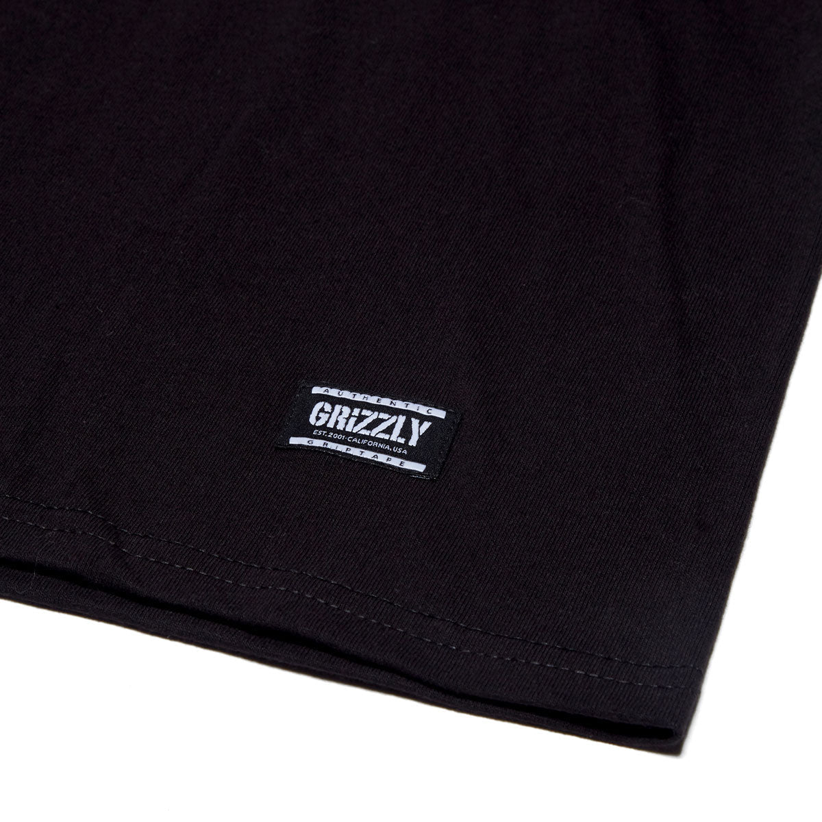 Grizzly Embroidered OG Bear T-Shirt - Black/White image 3
