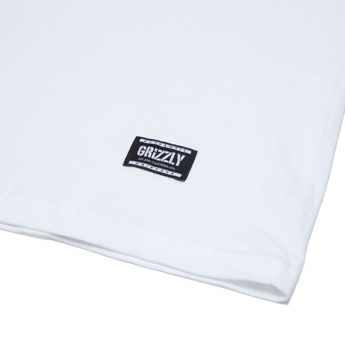 Grizzly Embroidered OG Bear T-Shirt - White/Black image 3